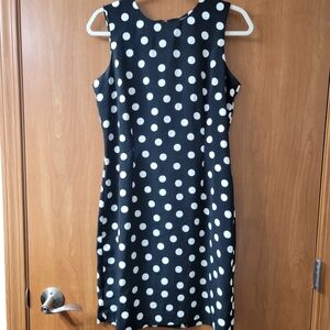 BOGO Villager Liz Claiborne Polka Dot Fitted Tank Dress Size 8